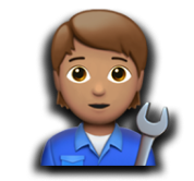 Emoji of a man with a wrench representing tech, AV, and security vendors